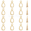 Brass Pave Clear Cubic Zirconia Pendants KK-HY0002-79-1