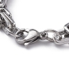 Unisex 201 Stainless Steel Byzantine Chain Bracelets BJEW-L637-34B-P-3