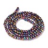 Electroplate Glass Beads Strands GLAA-H021-01B-FP13-4