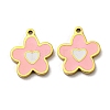 304 Stainless Steel Enamel Charms STAS-L022-017G-1
