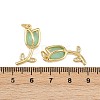 Brass Micro Pave Clear Cubic Zirconia Pendants KK-A269-39G-3