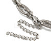 304 Stainless Steel Oval Link Chains Bracelets for Men & Women BJEW-D042-23P-3