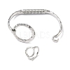 Ring Braaa Hammered Cuff Bangle & Ring Sets SJEW-C008-01P-2