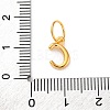 925 Sterling Silver Letter Charms with Jump Rings STER-R008-01G-C-3