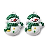 Christmas Themes Baking Paint Alloy Pendants FIND-G097-02C-1