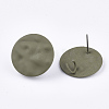 Spray Painted Iron Stud Earring Findings X-IFIN-S703-12A-1