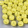 Transparent Crackle Acrylic Round Beads Strands CCG-R002-12mm-09-3
