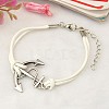 Personalized Tibetan Style Anchor Multi-strand Bracelets X-BJEW-JB00654-04-1
