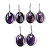 Natural Amethyst Dangle Earrings EJEW-C119-04P-09-1