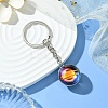 Round Glass Beads Keychain KEYC-YW00066-02-1
