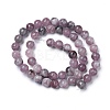 Natural Lepidolite/Purple Mica Beads Strands G-G770-04A-8mm-3