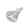 Brass Pave Clear Cubic Zirconia Pendants LS-KK-L238-31P-2