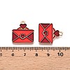 Valentine's Day Theme Alloy Enamel Pendants ENAM-T020-50J-01-3