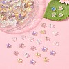 50Pcs Transparent Electroplate Glass Bead Caps EGLA-YW0007-17A-4