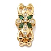 Brass Micro Pave Cubic Zirconia Box Clasps KK-U037-17G-02-1