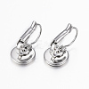 Tarnish Resistant 304 Stainless Steel Leverback Earring Findings X-STAS-H423-04P-2