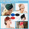 4Pcs 4 Colors EVA Cloth Round Fascinator Hat Base for Millinery AJEW-BC0007-39-6