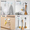 Gorgecraft 3 Sets 3 Colors Sky Theme Cloud & Moon Shape Traceless Adhesive Wall Hooks AJEW-GF0006-94-4