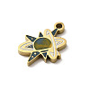 304 Stainless Steel Enamel Pendants STAS-I335-08G-2