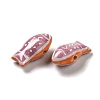 Handmade Printed Porcelain Beads PORC-E015-17E-2