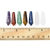 7Pcs 7 Styles Natural Mixed Gemstone Pointed Beads G-FS0005-53-6