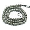 Non-magnetic Synthetic Hematite Beads Strands G-K015-10mm-02F-3
