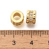 Rack Plating Brass Micro Pave Clear Cubic Zirconia European Beads KK-H508-12G-2