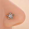 316L Surgical Stainless Steel Clear Cubic Zirconia L-Shaped Nose Rings WG09863-07-1