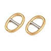 Ion Plating(IP) 304 Stainless Steel Oval Links Connector Charms STAS-F366-02A-GP-2