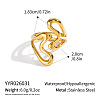 Irregular 304 Stainless Steel Cuff Open Rings for Women LD5997-6