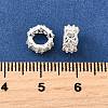 Column Brass Micro Pave Cubic Zirconia European Beads KK-L230-08S-2