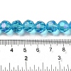Electroplate Transparent Glass Beads Strands EGLA-A035-T10mm-L08-4