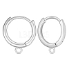 1 Pair 925 Sterling Silver Hoop Earring Findings STER-PH0004-91P-1