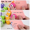 Random Single Color or Random Mixed Color Mini Plastic Craft Paper Punch Sets for Scrapbooking & Paper Crafts AJEW-L051-04-4