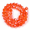 Electroplate Glass Beads Strands EGLA-Q118-6mm-A02-3