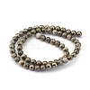 Natural Pyrite Beads Strands X-G-G839-01-6mm-2
