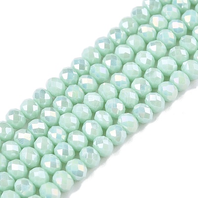 Electroplate Glass Beads Strands EGLA-A044-P3mm-B14-1