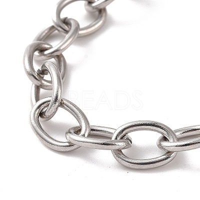 Non-Tarnish 304 Stainless Steel Cable Chain Bracelet for Men Women BJEW-E031-01P-05-1