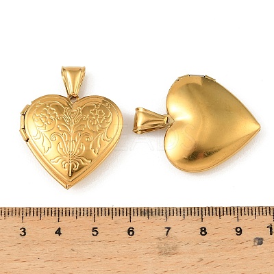 316 Stainless Steel Locket Pendants STAS-K321-20G-1