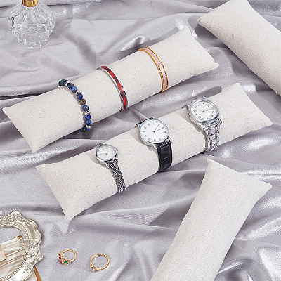 Linen Jewelry Pillow for Bracelet Display DIY-WH0170-42B-1