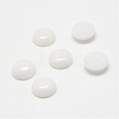 Natural White Jade Gemstone Cabochons G-T020-6mm-04-1