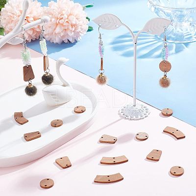 90Pcs 3 Style Unfinished Wood Connector Charms DIY-CA0004-66-1