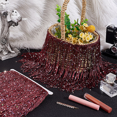 5M Sparkle Polyester Tassel Lace Trim OCOR-OC0001-38B-1