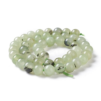 Natural White Jade Imitation Prehnite Beads Strands G-I299-F12-8mm-1
