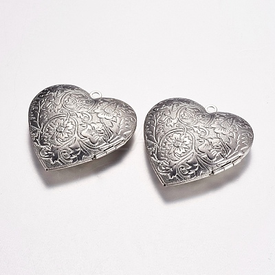 Tarnish Resistant 316 Stainless Steel Locket Pendants STAS-G168-10P-1