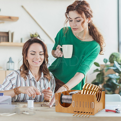 DIY Wooden Copper Foil Tape Dispenser AJEW-WH0270-375B-1