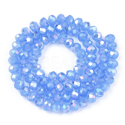 Electroplate Glass Beads Strands EGLA-A034-J10mm-B08-1