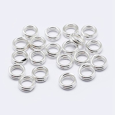 925 Sterling Silver Split Jump Rings STER-F036-01S-1x6mm-1