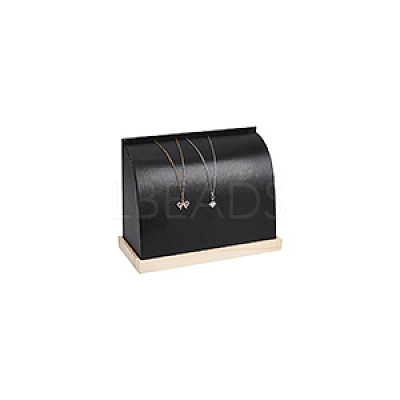 PU Imitation Leather Necklace Stands NDIS-WH0006-19C-1