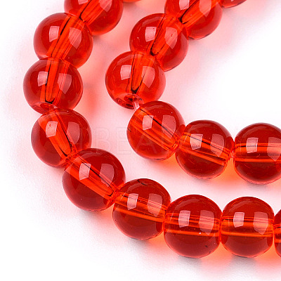 Transparent Glass Beads Strands GLAA-T032-T6mm-09-1